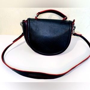 Christian Louboutin Panettone Black Spiked Messenger Bag